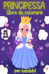principessa libro da colorare per bambini dai 4-8 anni
