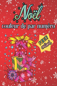 couleur de Noël par numéro pour enfant