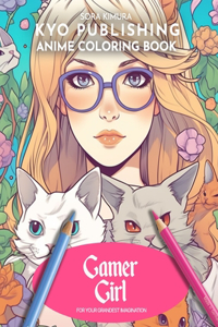 Anime Coloring book Gamer Girl