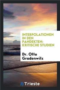 Interpolationen in Den Pandekten
