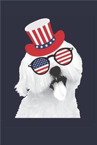 Maltese Notebook - Fourth Of July Gift for Maltese Lovers - Maltese Journal