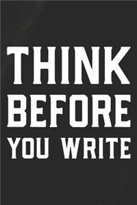 Think Before You Write