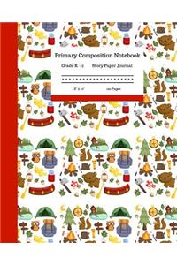 Primary Composition Notebook Grades K-2 Story Paper Journal 8 x 10 120 Pages