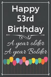 Happy 53rd Birthday A Year Older A Year Bolder