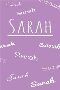 Sarah: Blank lined teen diary, 120 pages to write down your daily thoughts