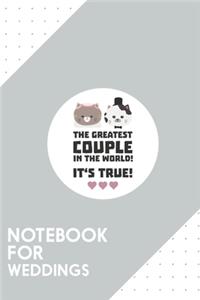 Notebook for Weddings