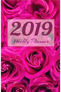 2019 Weekly Planner Pink Roses