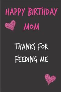 Happy Birthday Mom, Thanks for Feeding Me