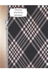 Gingham Wide Ruled Notebook