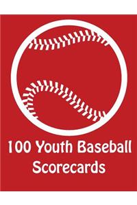 100 Youth Baseball Scorecards