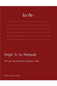Simple To Do Notebook