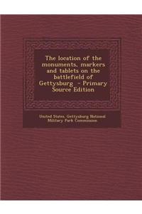 The Location of the Monuments, Markers and Tablets on the Battlefield of Gettysburg