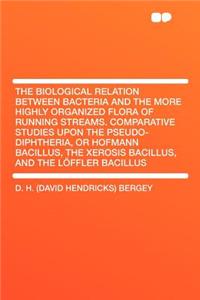 The Biological Relation Between Bacteria and the More Highly Organized Flora of Running Streams. Comparative Studies Upon the Pseudo-Diphtheria, or Hofmann Bacillus, the Xerosis Bacillus, and the Loffler Bacillus