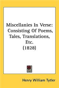 Miscellanies In Verse