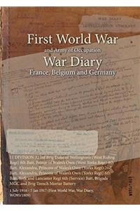 11 DIVISION 32 Inf Brig Duke of Wellington's (West Riding Regt) 8th Batt, Prince of Wales's Own (West Yorks Regt) 9th Batt, Alexandra, Princess of Wales's Own (Yorks Regt) 2nd Batt, Alexandra, Princess of Wales's Own (Yorks Regt) 6th Batt, York and