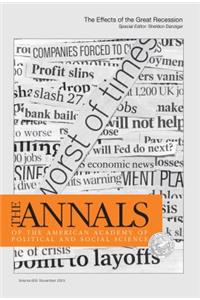 Annals of the American Academy of Political & Social Science: The Effects of the Great Recession