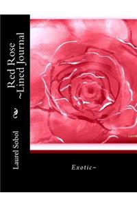 Red Rose Lined Journal