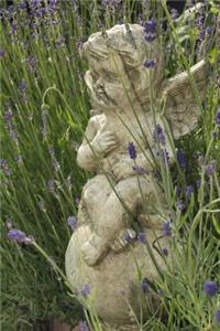 Cherub Statue Among the Flowers Journal