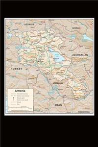 Map of Armenia Journal: 150 Page Lined Notebook/Diary