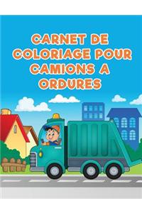 Carnet de coloriage pour camions a ordures