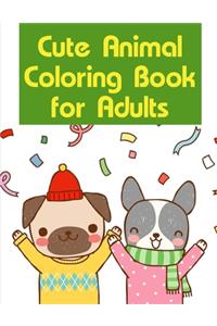 Cute Animal Coloring Book For Adults