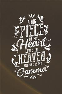 A Big Piece Of My Heart Live In Heaven And She Is My Gamma