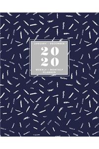 January - December - 2020 Weekly + Monthly Planner