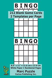 Bingo - 212 Blank Game Cards