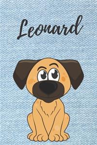 Leonard Hunde-Notizbuch / Malbuch / Tagebuch