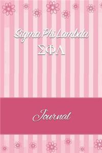 SIGMA Phi Lambda: Line Ruled Sorority Girls Journal - Great Present for Big or Lil Sister