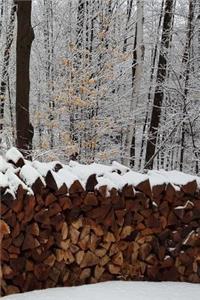 2019 Weekly Planner Winter Woodpile Trees Snowstorm 134 Pages