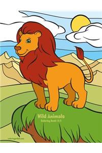 Wild Animals Coloring Book 1 & 2