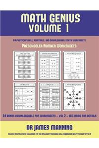 Preschooler Number Worksheets (Math Genius Vol 1)