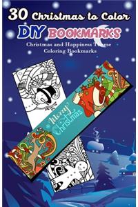 30 Christmas to Color DIY Bookmarks