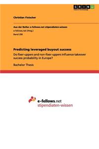 Predicting leveraged buyout success