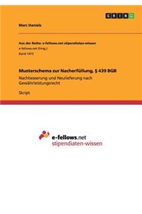 Musterschema zur Nacherfüllung, § 439 BGB
