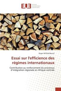 Essai sur l'efficience des régimes internationaux