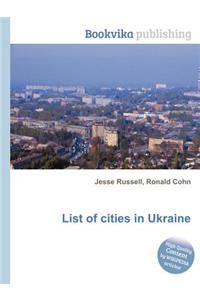 List of Cities in Ukraine