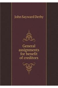 General Assignments for Benefit of Creditors