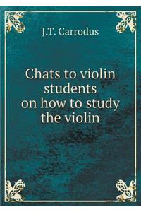 Chats to Violin Students on How to Study the Violin