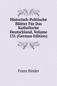 HISTORISCH-POLITISCHE BL  TTER F R DAS