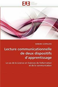 Lecture Communicationnelle de Deux Dispositifs d''apprentissage