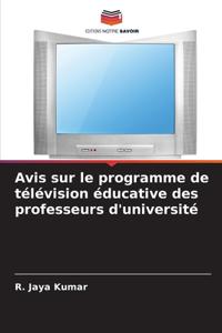 Avis sur le programme de télévision éducative des professeurs d'université
