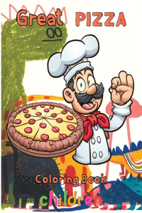 Great pizza coloring book children