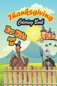 Thanksgiving Coloring Book For Kids, Age 2-5