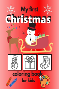My first Christmas coloring book for kids
