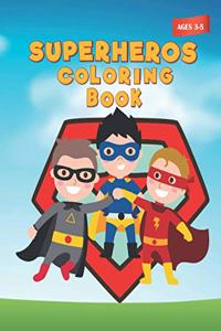superheros coloring book ages 3-5
