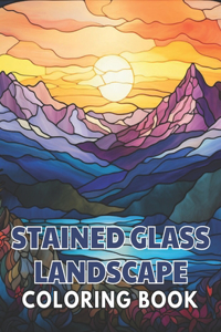 Stained Glass Landscape Coloring Book