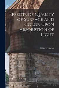 Effects of Quality of Surface and Color Upon Absorption of Light