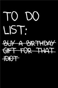 Birthday To Do List